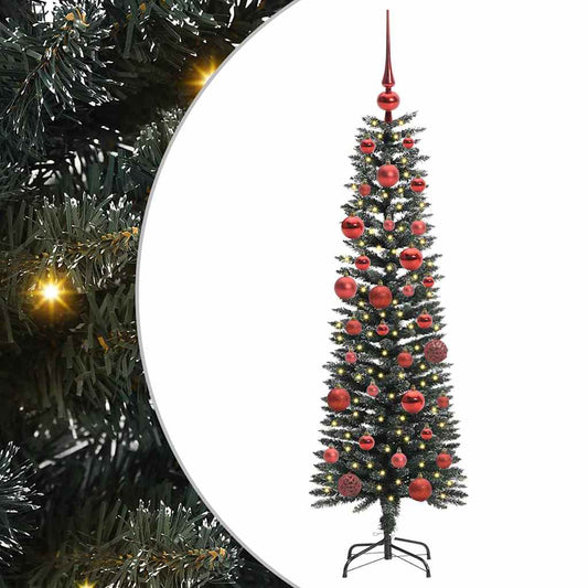 vidaXL Artificial Christmas Tree with 150 LEDs with Stand Green 150 cm 2