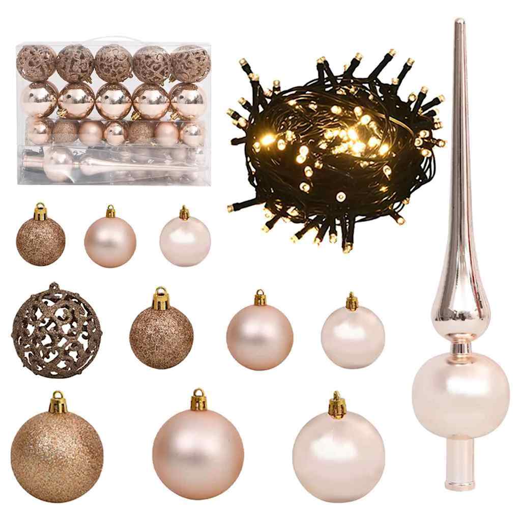 vidaXL Artificial Pre-lit Christmas Tree with Ball Set Green 150 cm 6