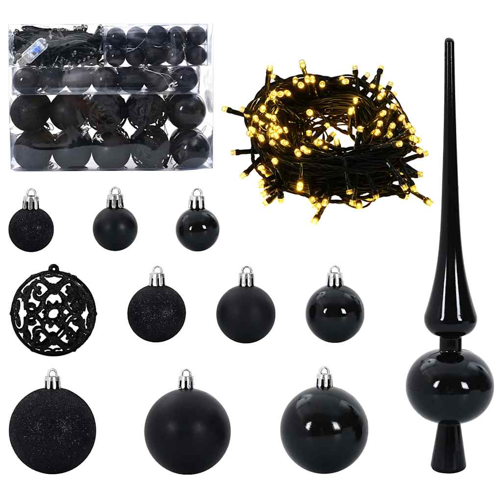 vidaXL Artificial Pre-lit Christmas Tree with Ball Set Green 150 cm 6