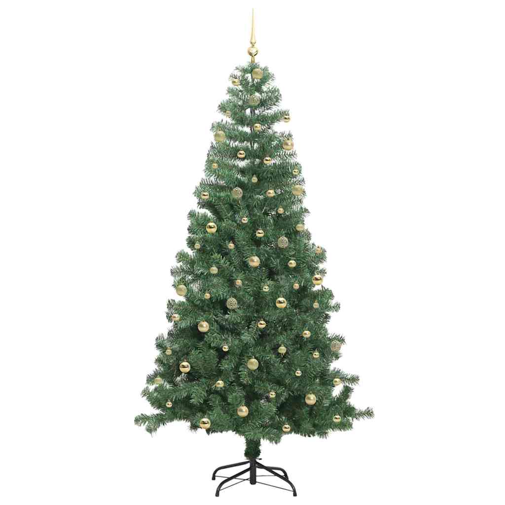 vidaXL Christmas Tree Green 240 cm PVC 4