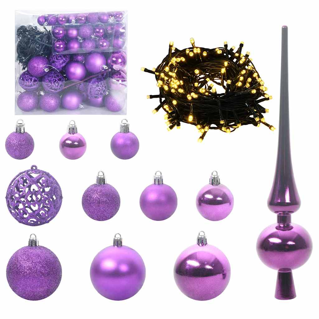 vidaXL Artificial Pre-lit Christmas Tree Green 180 cm PVC and Metal 6