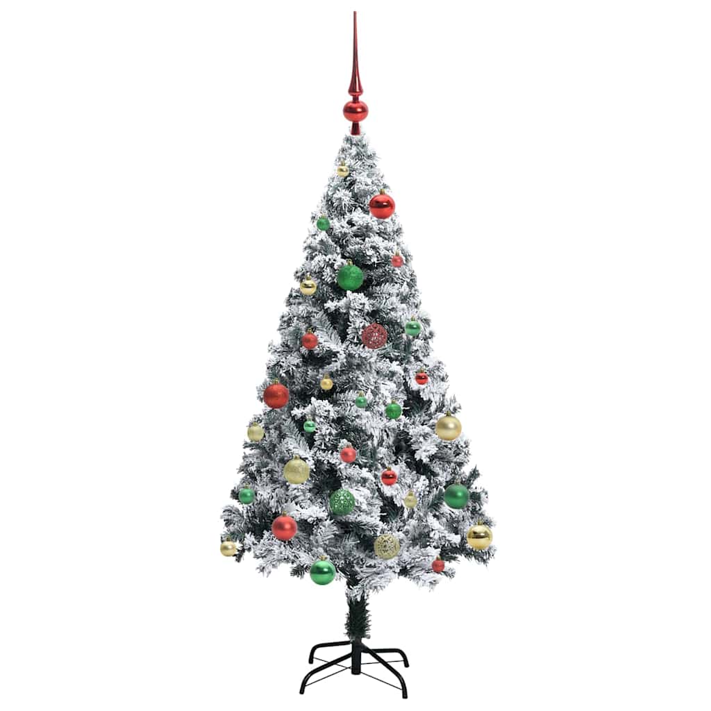 vidaXL Artificial Christmas Tree with 150 LEDs with Stand White 150 cm 6