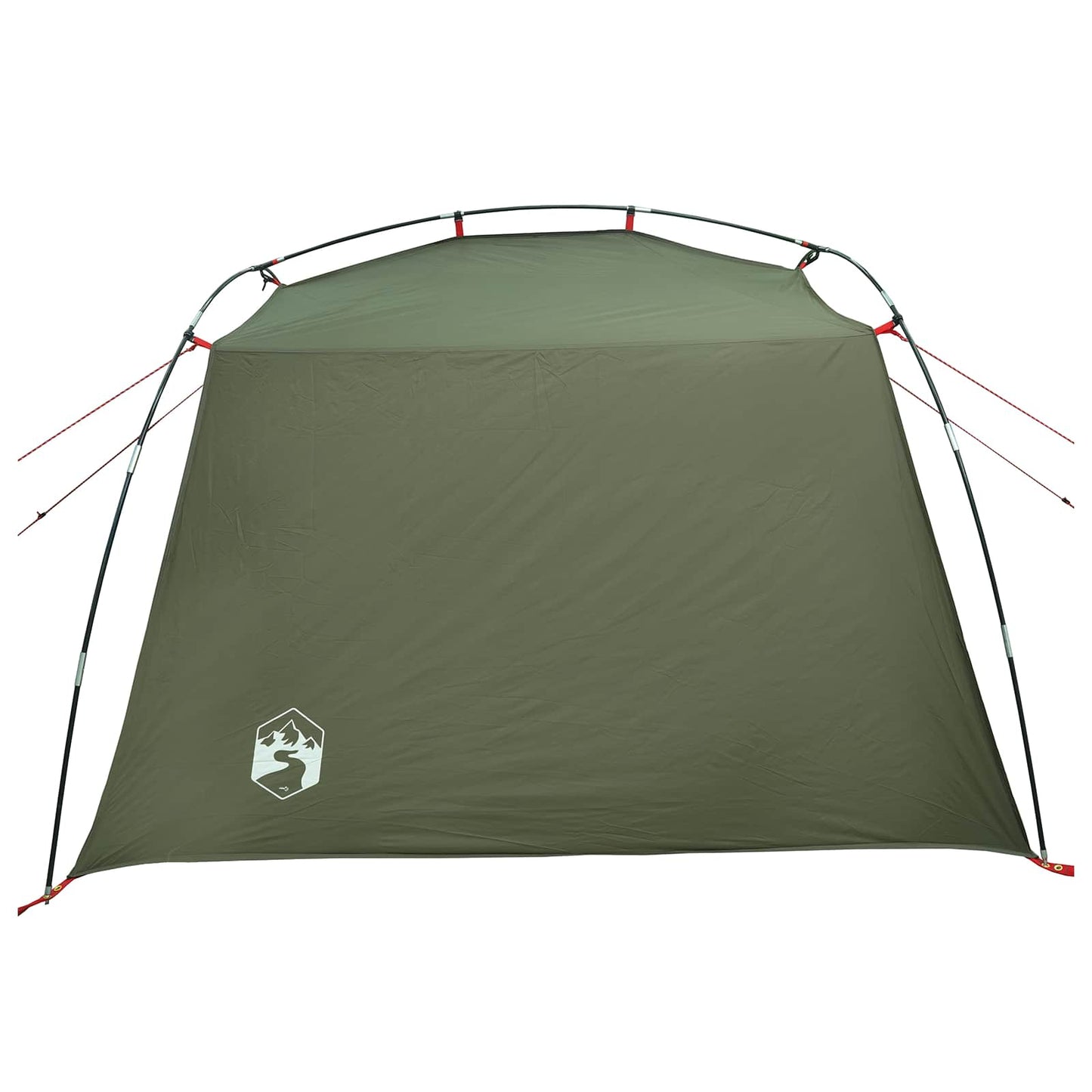 vidaXL Tunnel Tent 4-Person Olive Green 185T Polyester with PU Coating 6