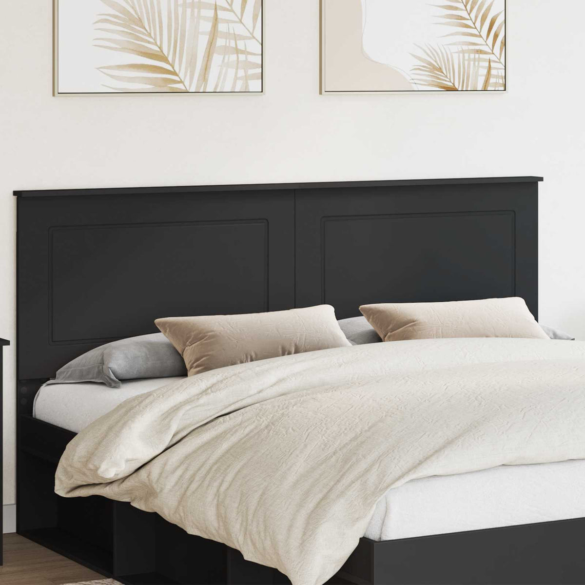 vidaXL Headboard Oak 100 cm Engineered Wood Black
