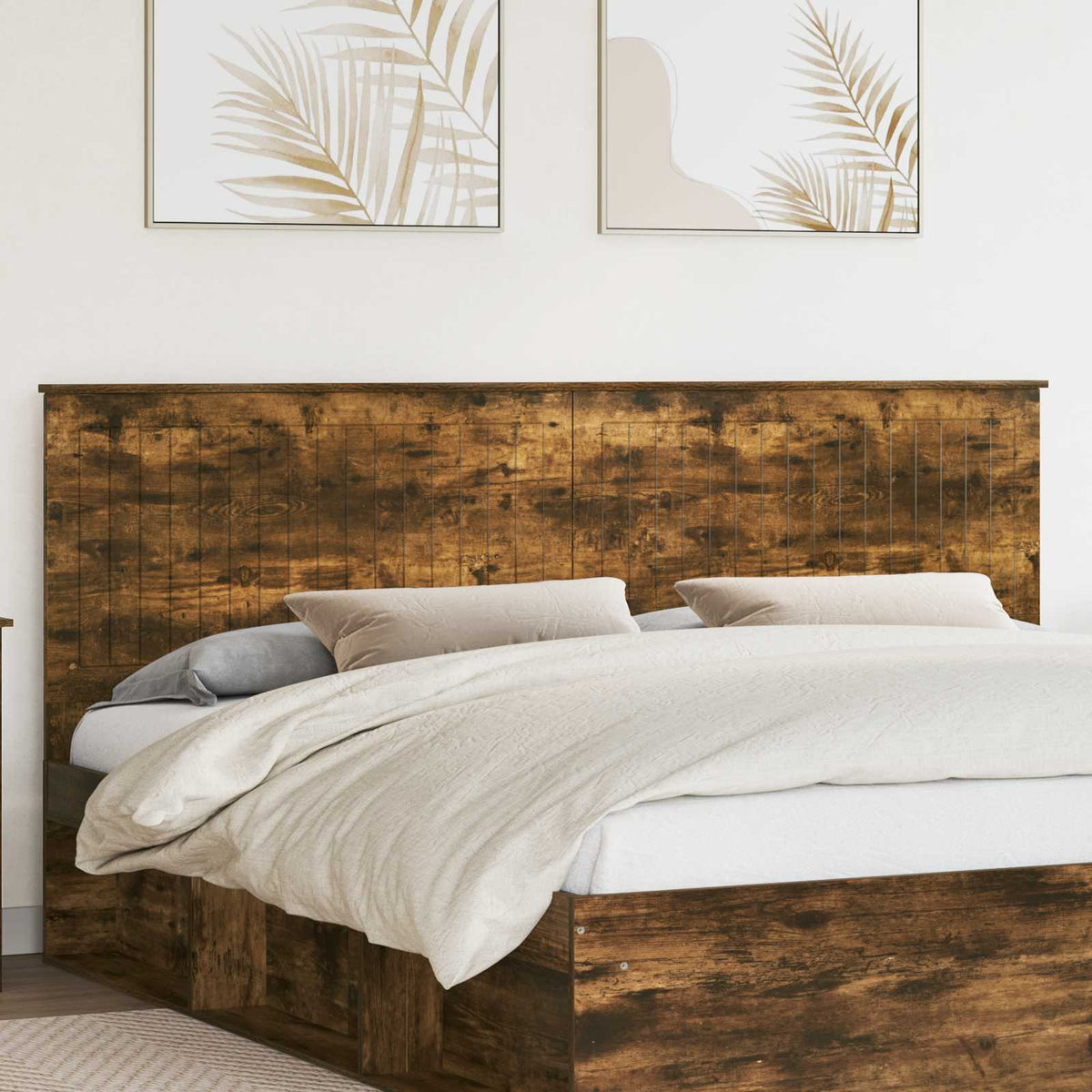 vidaXL Headboard Engineered wood Smoked oak