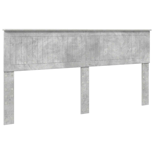 Concrete grey engineered wood headboard standing alone
