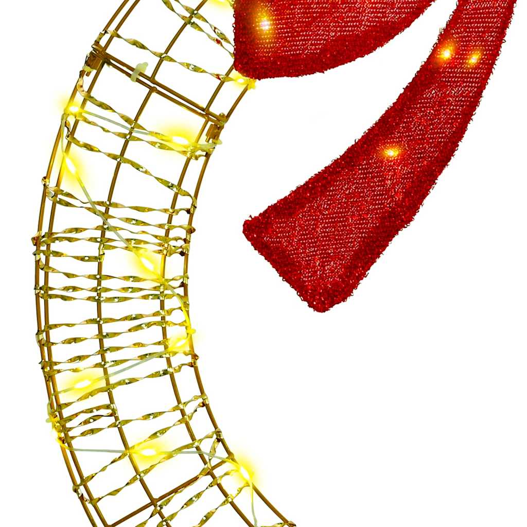 vidaXL Wreath 60 LEDs Warm white 76 x 76 x 8 cm PET 6