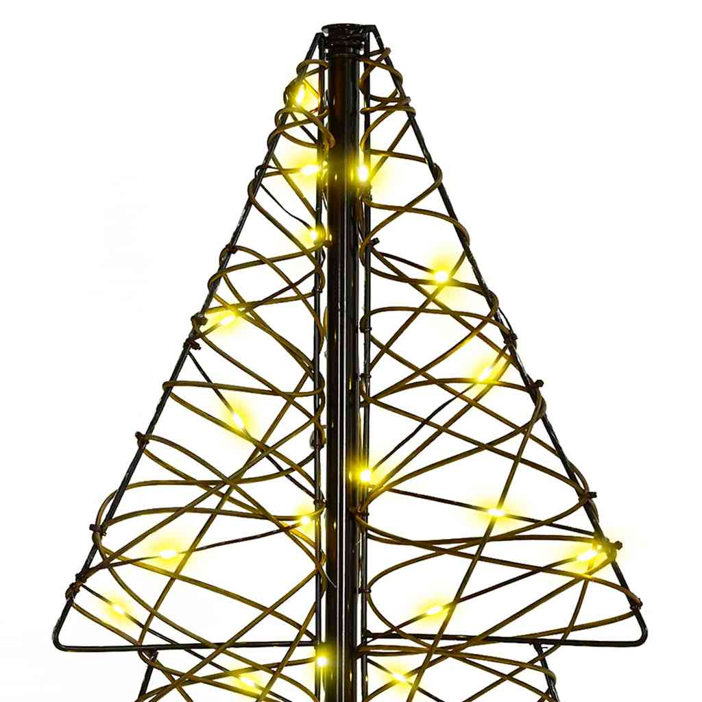 vidaXL Christmas Tree 160 LEDs Warm White 150 cm Rattan 6