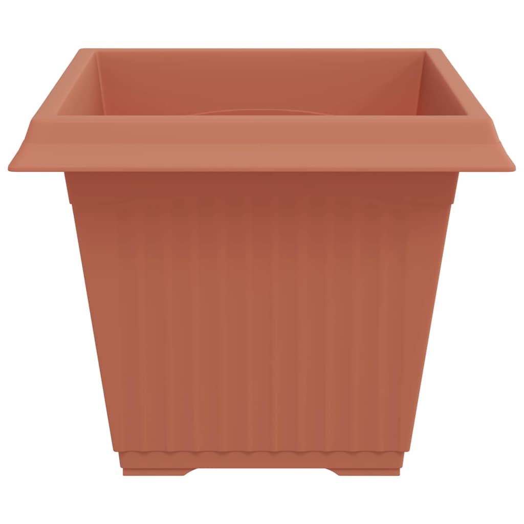 vidaXL Square Flower Pot 6 pcs Brick Red 43 x 43 x 33.5 cm Plastic 6