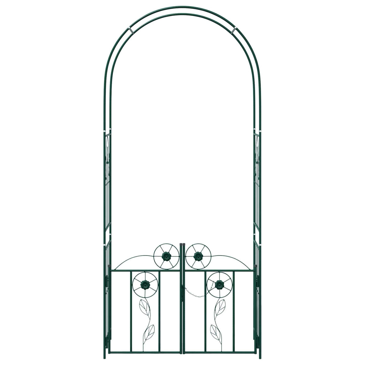 vidaXL Garden Arch Green 102 x 50 x 218 cm Steel 6