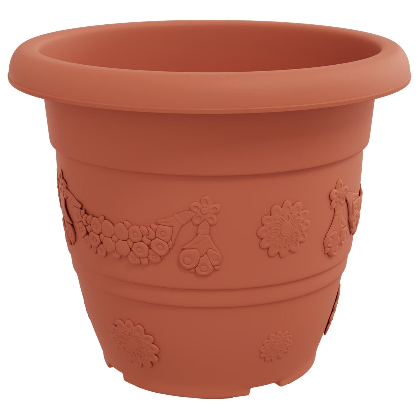 vidaXL Plant Pots 24 pcs Brick Red Ø 34 x 28 cm Plastic 6