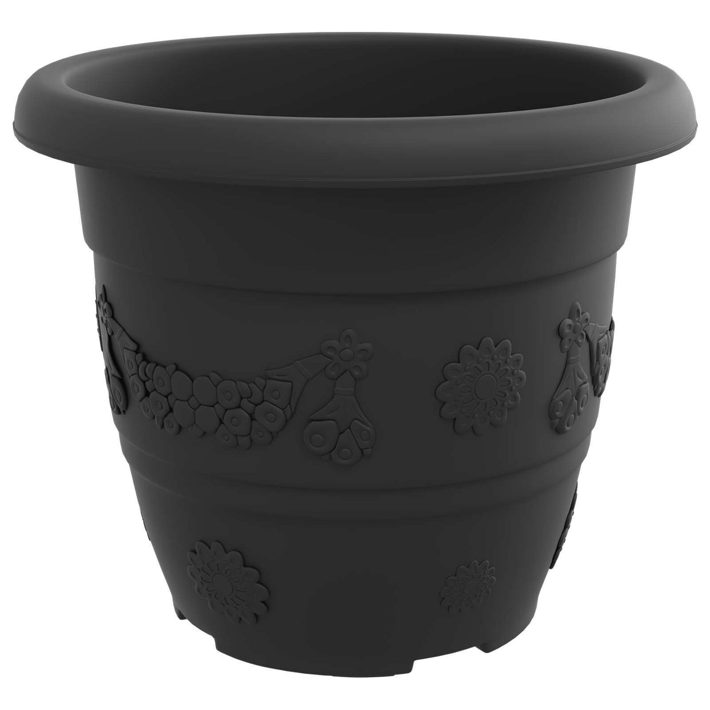 vidaXL Plant Pots 24 pcs Black Ø 30 x 25 cm Plastic 6