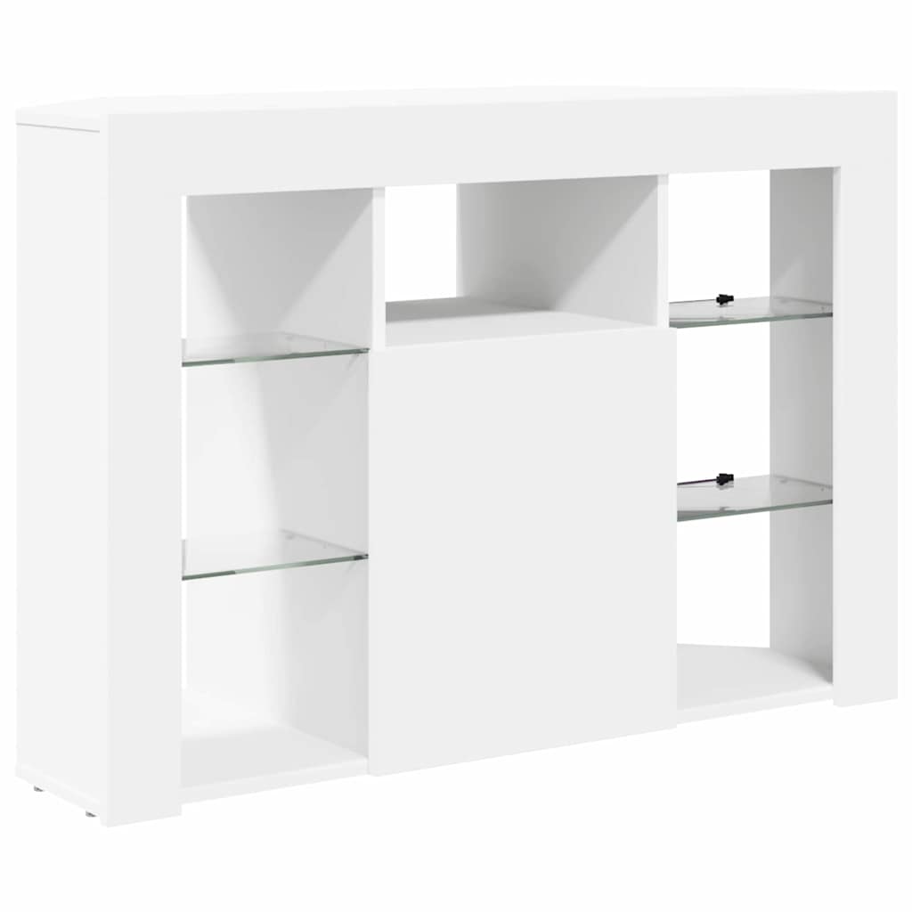 Corner LED TV Cabinet 100x40x68cm Engineered Wood White 68 cm