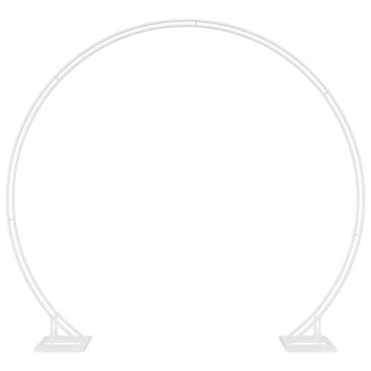 vidaXL Double Wedding Arch White 220 x 45 x 200 cm Steel 2