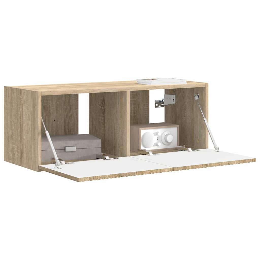 TV Wall Cabinet 78.5 x 30 x 29.5 cm Engineered Wood 1 78.5 x 31 x 29.5 cm Sonoma oak