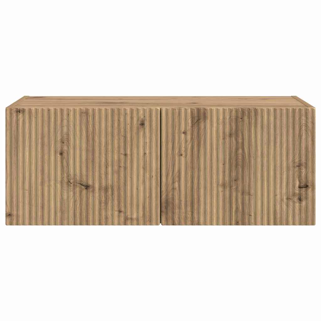 vidaXL TV Wall Cabinet 78.5 x 31 x 29.5 cm Artisian Oak 6