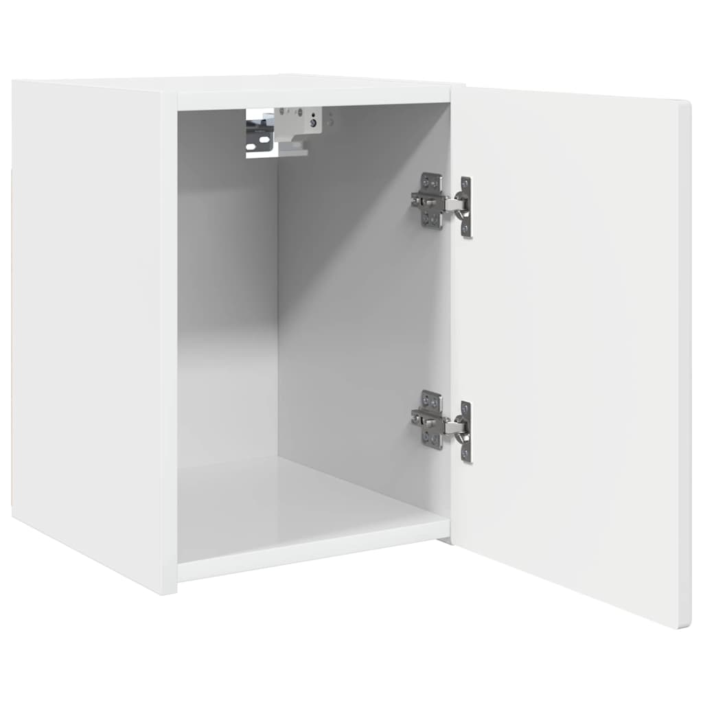 vidaXL TV Wall Cabinet 2 pcs Gloss White Engineered Wood 6