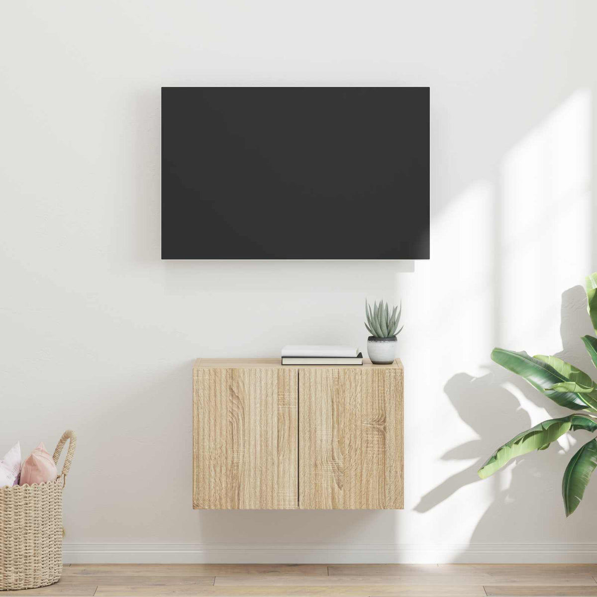 vidaXL TV Wall Cabinet Engineered Wood 59.5 x 31 x 40 cm