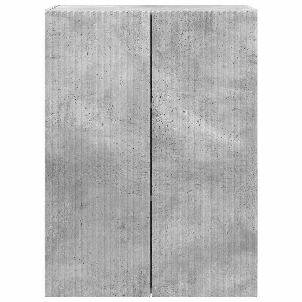 vidaXL TV Wall Cabinet 59.5 x 31 x 80 cm Concrete Grey Engineered Wood 6