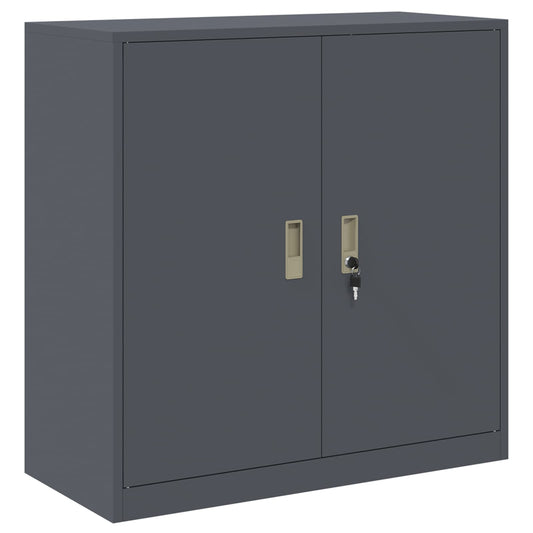 Storage Cabinet Steel Width 90 cm Anthracite 90 cm