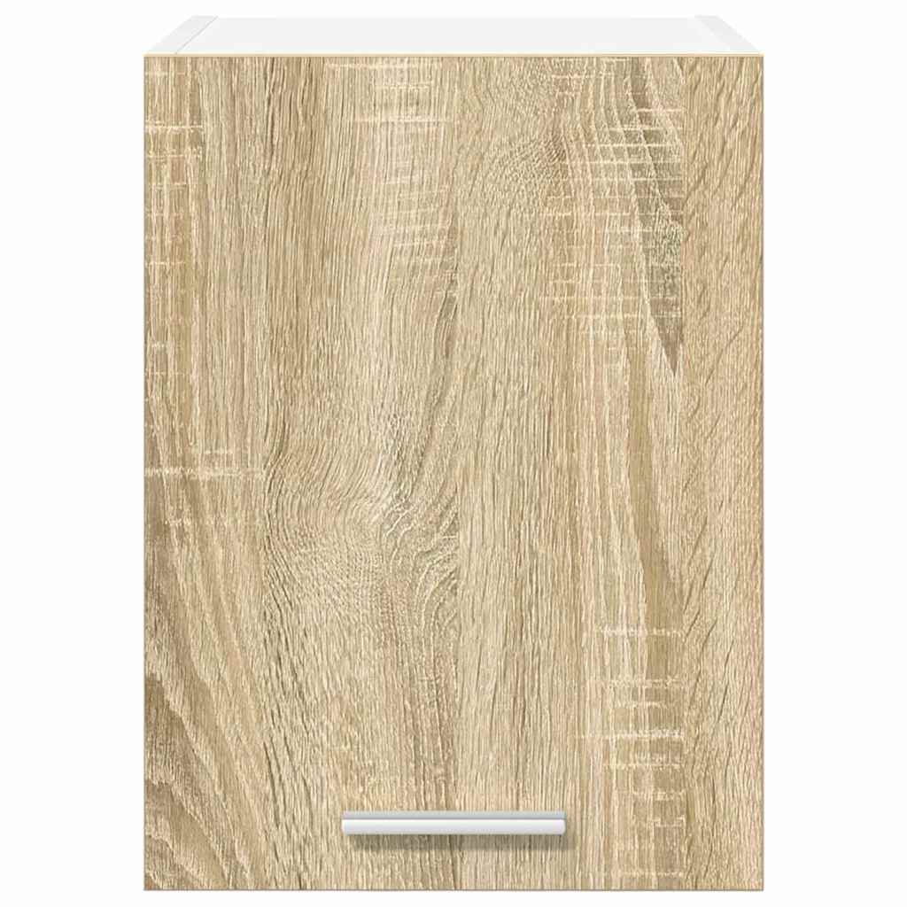 vidaXL Hanging Cabinet 2 pcs Sonoma Oak and White Engineered Wood 6