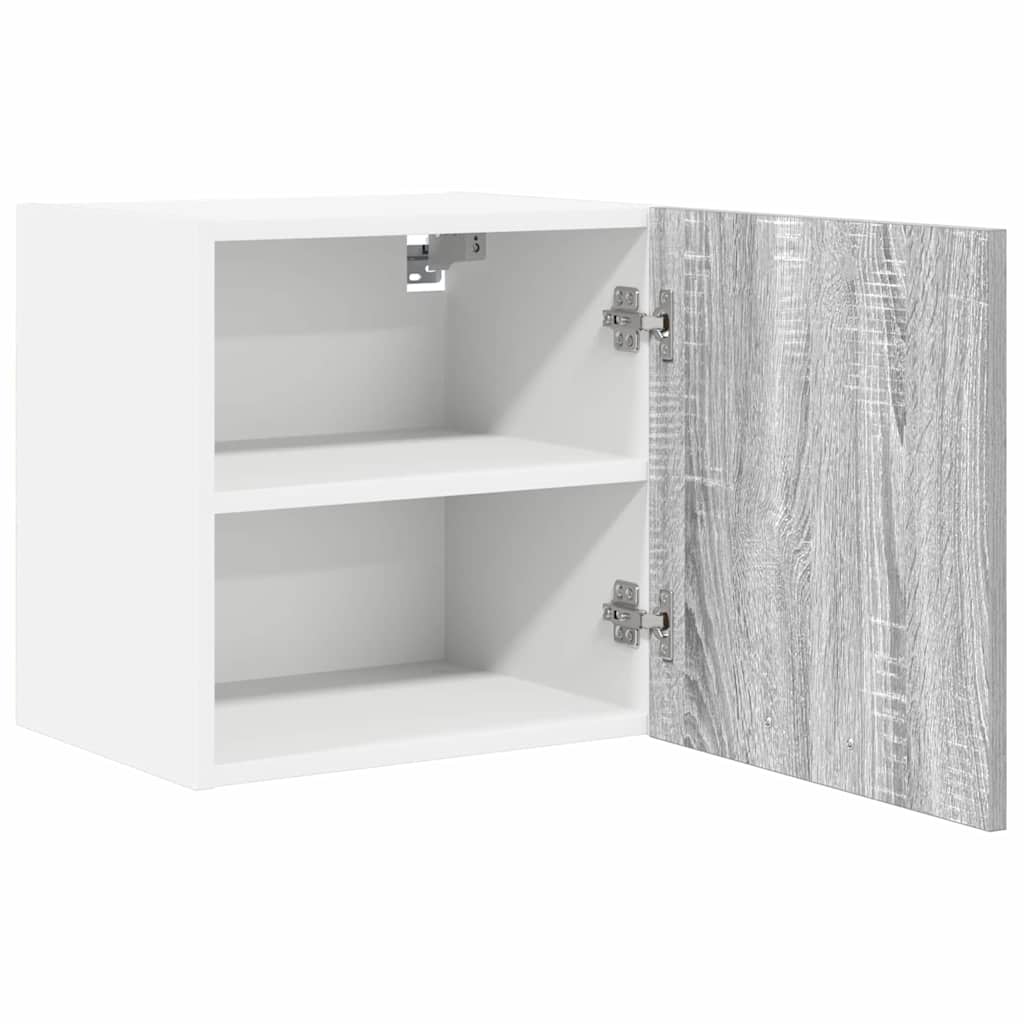 vidaXL Hanging Cabinet 2 pcs Grey Sonoma and White Engineered Wood 6