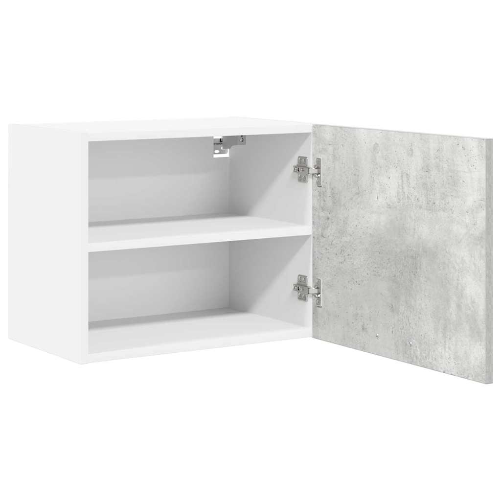 vidaXL Hanging Cabinet 2 pcs Concrete Grey and White Engineered Wood 6