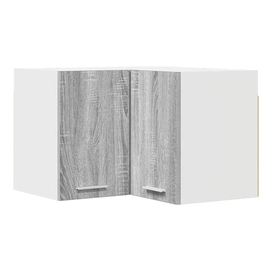 Hanging Glass Cabinet "Lyon" 40x31x60 cm Grey sonoma 1x hanging cabinet (3 shelves) 40–1x hanging glass cabinet (2 doors) 80 cm wide 40 cm high 1x hanging corner cabinet 57 cm wide 40 cm high