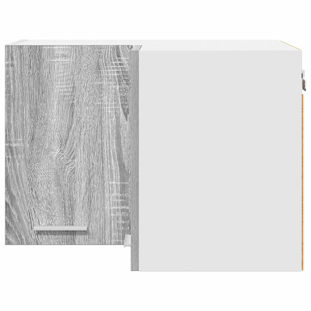 vidaXL Hanging Cabinet Grey Sonoma and White 57 x 57 x 40 cm 6