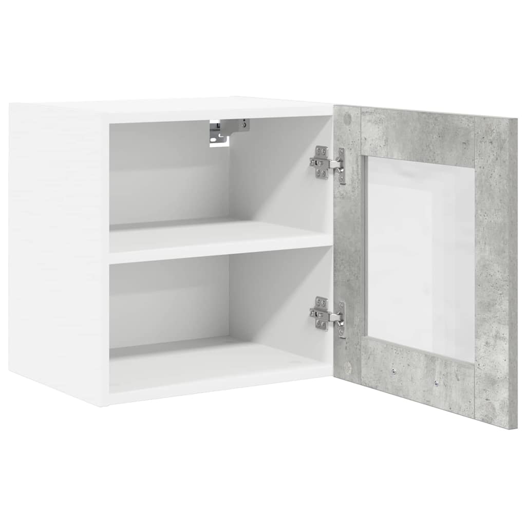 vidaXL Hanging Cabinet 2 pcs Concrete Grey Engineered Wood 6
