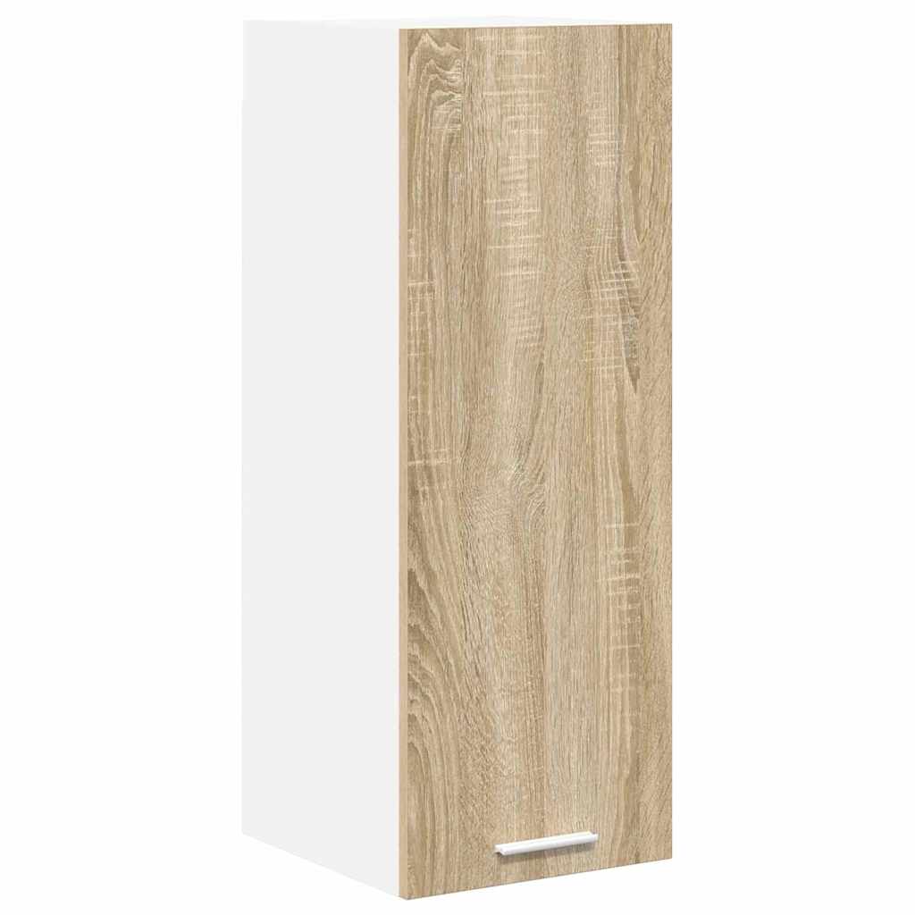 vidaXL Hanging Cabinet 2 pcs Sonoma Oak and White Engineered Wood 6