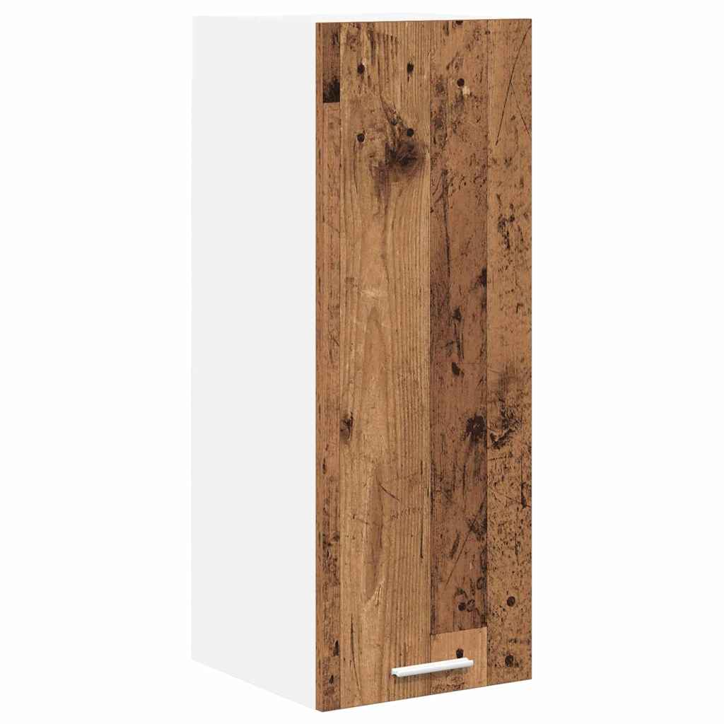 vidaXL Hanging Cabinet 2 pcs Old Wood and White Engineered Wood 6