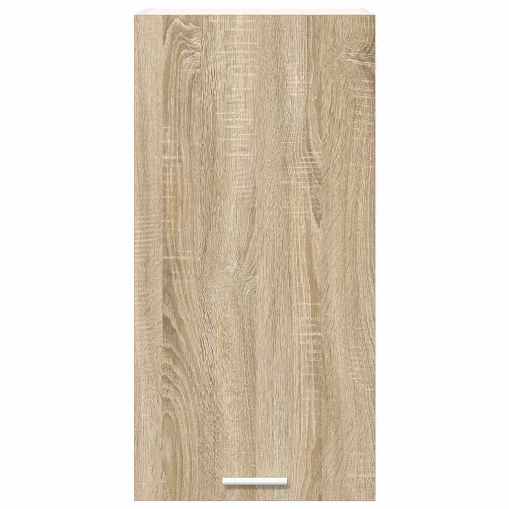 vidaXL Hanging Cabinet Sonoma Oak and White 40 x 31 x 80 cm 6