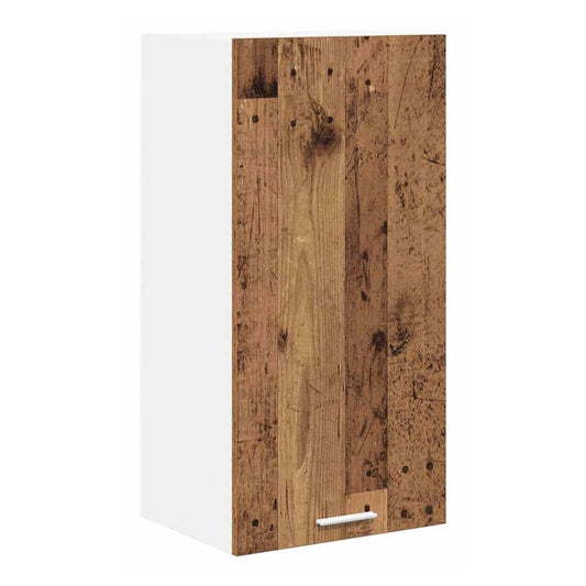 Hanging Cabinet and White 40 x 31 x 40 cm Old wood 1x hanging cabinet (1 door) 40 cm wide 40 cm high–1x hanging cabinet (2 shelves) 40 cm 1x hanging cabinet (1 door) 40 cm wide 80 cm high