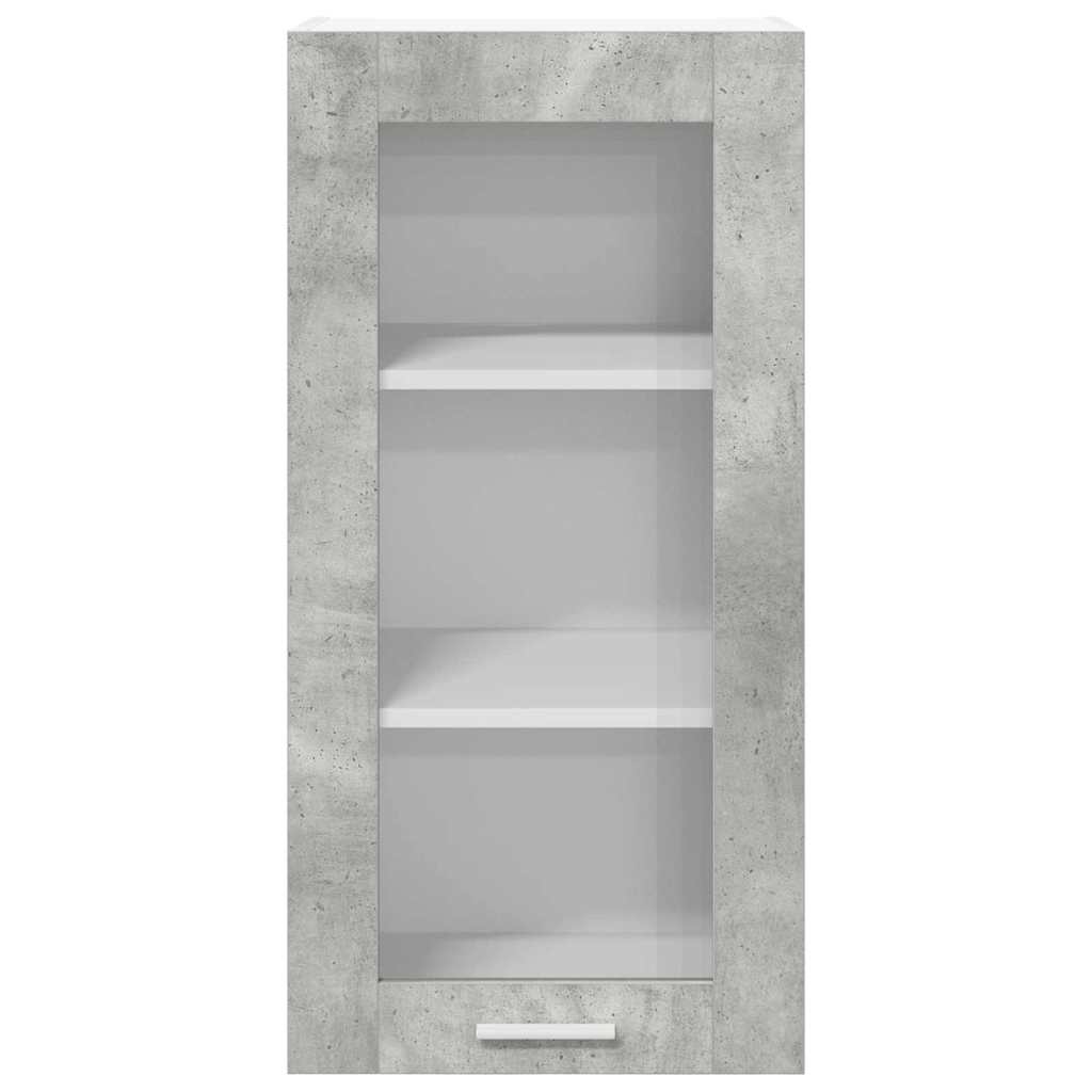 vidaXL Hanging Cabinet Concrete Grey 40 x 31 x 80 cm Engineered Wood 6