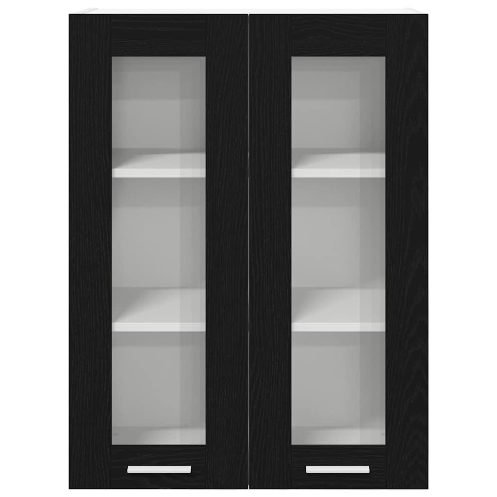 vidaXL Hanging Cabinet Black Oak 60 x 31 x 80 cm Engineered Wood 6