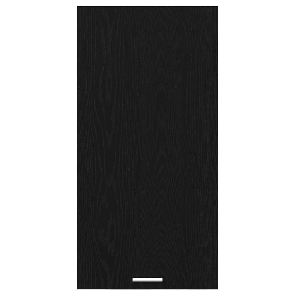 vidaXL Hanging Cabinet Black Oak and White 50 x 31 x 100 cm 6