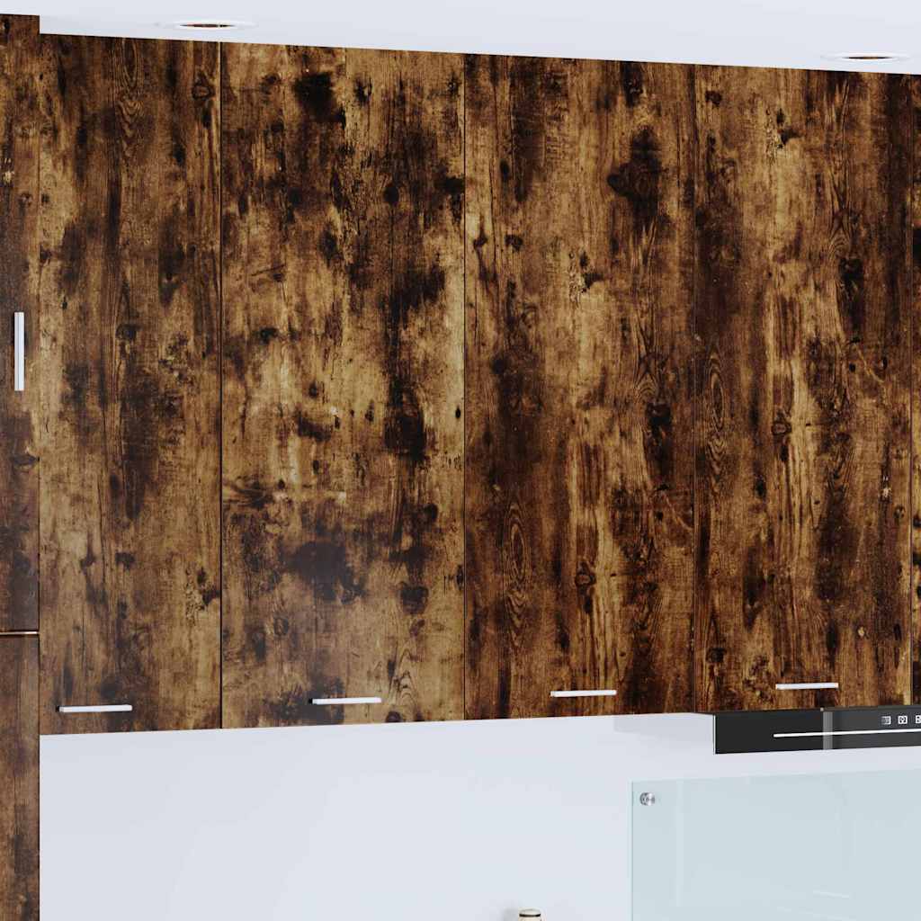 vidaXL Hanging Cabinet and White 40 x 31 x 80 cm Smoked Oak