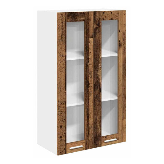 Hanging Cabinet and White 80 x 31 x 40 cm Old wood 1x hanging glass cabinet (2 doors) 60 cm wide 100 cm high–2x hanging glass cabinet (2 doors) 60 cm wide 40 cm high 1x hanging glass cabinet (2 doors) 60 cm wide 100 cm high