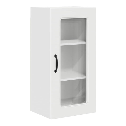 Dishwasher Panel with 2 Glass Doors KALMAR White 1x wall corner cabinet 57 cm wide 100 cm high–2x wall glass cabinet (1 door) 40 cm wide 40 cm high 1x wall glass cabinet (1 door) 40 cm wide 80 cm high