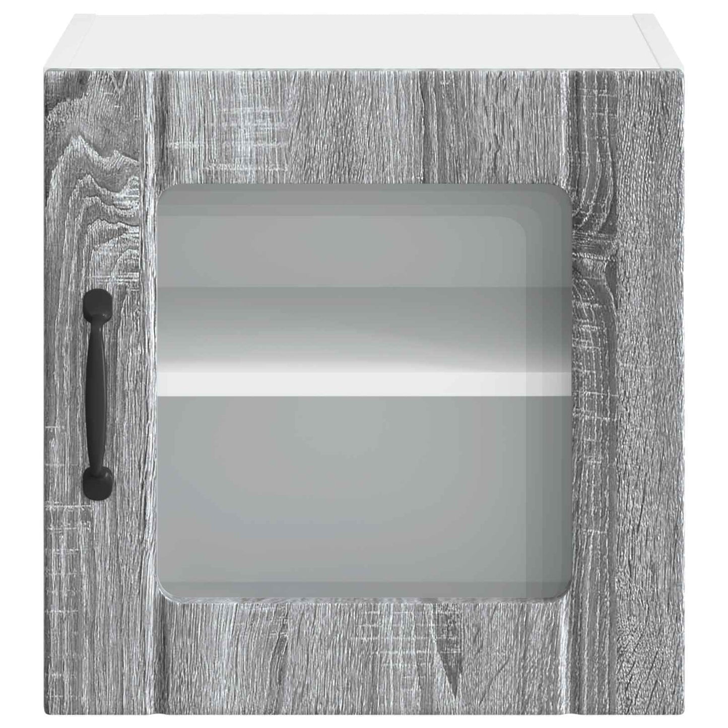 vidaXL Wall Glass Cabinet LUCCA Grey Sonoma 40 x 31 x 40 cm 6
