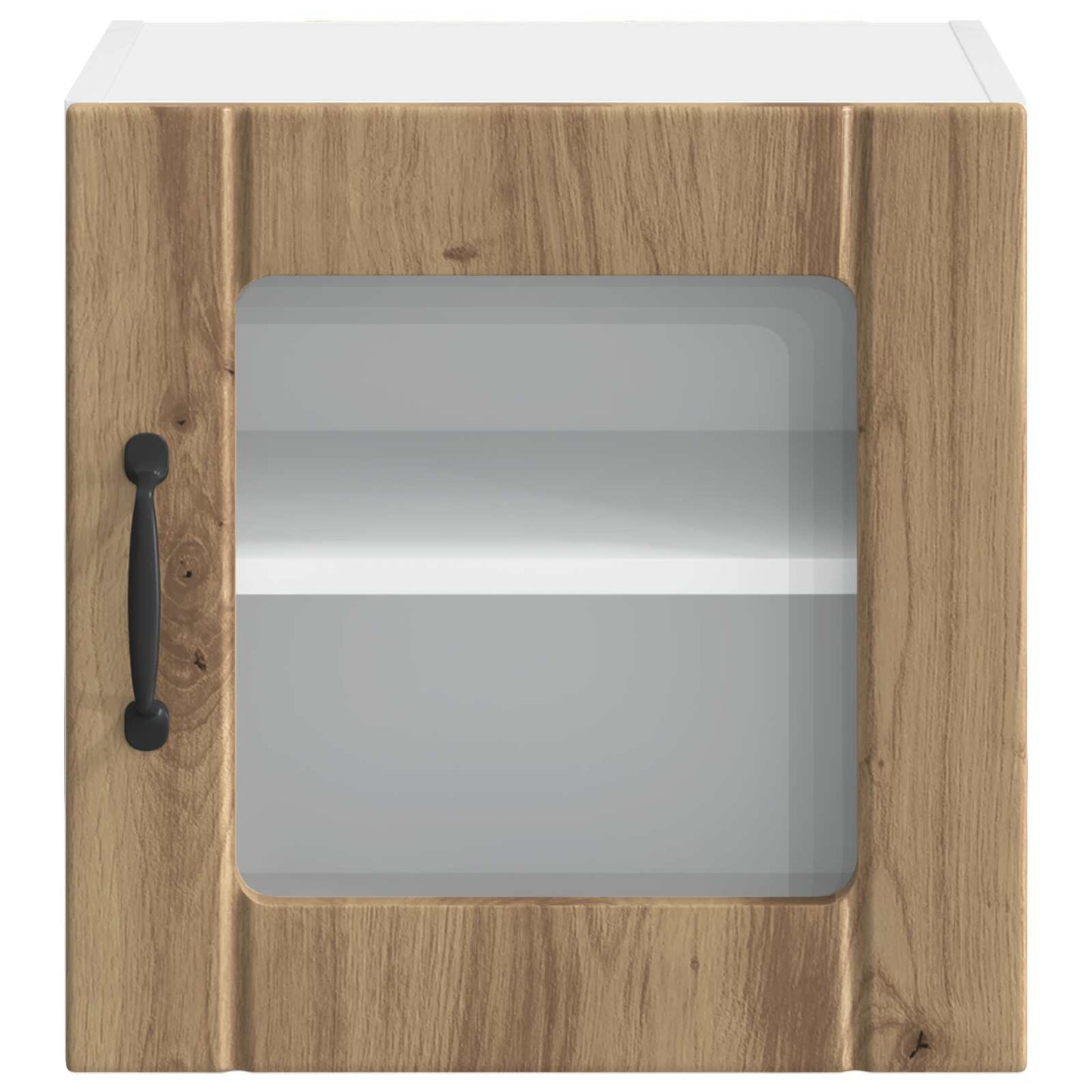 vidaXL Wall Glass Cabinet LUCCA 2 pcs Artisan Oak Engineered Wood 6