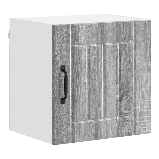 Kitchen Wall Cabinet "Lucca" Engineered Wood Grey sonoma 1x wall cabinet (1 door) 40 cm wide 40 cm high–1x wall corner cabinet 57 cm wide 80 cm high 1x wall cabinet (1 door) 40 cm wide 40 cm high