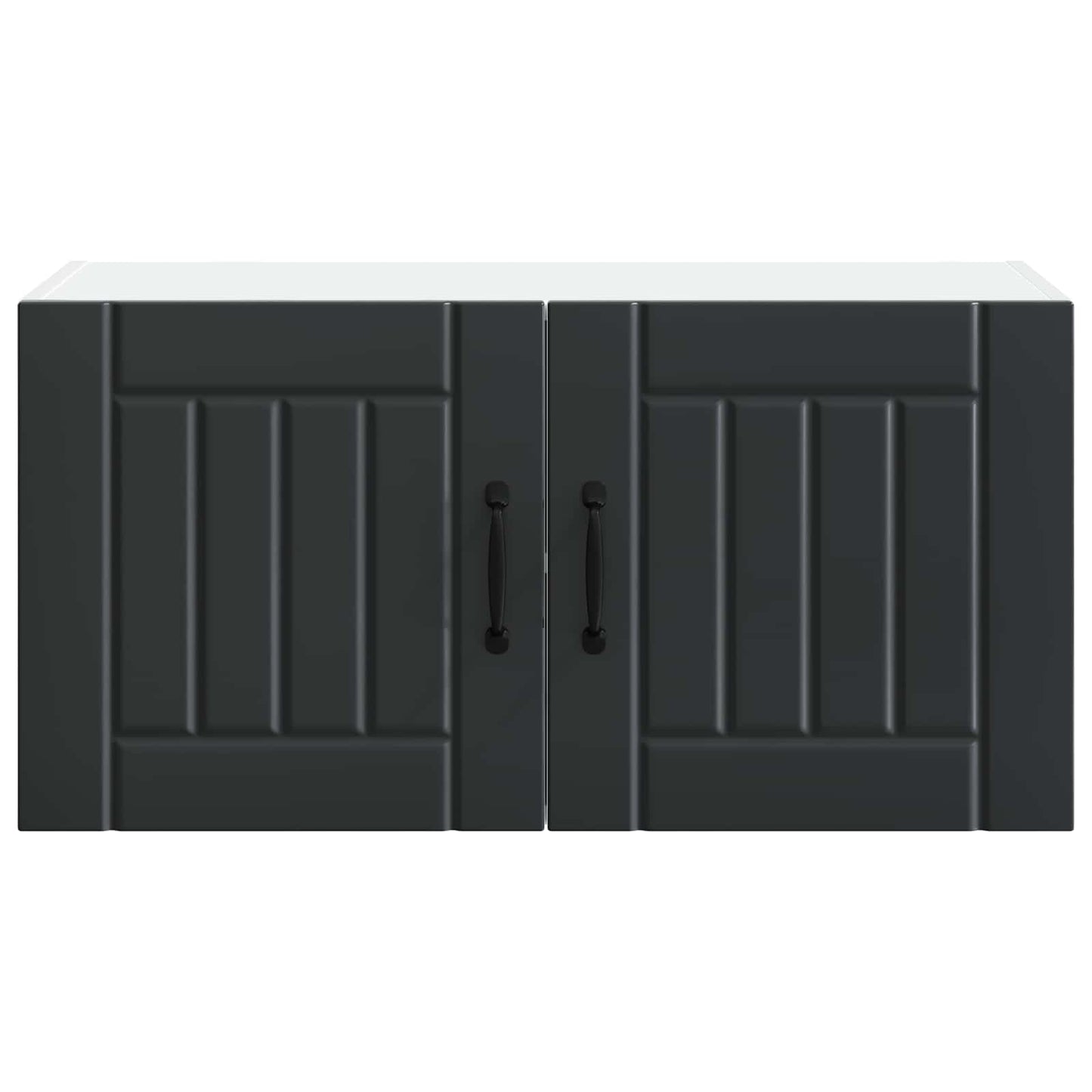 vidaXL Wall Cabinet LUCCA Black 80 x 31 x 40 cm Engineered Wood 6