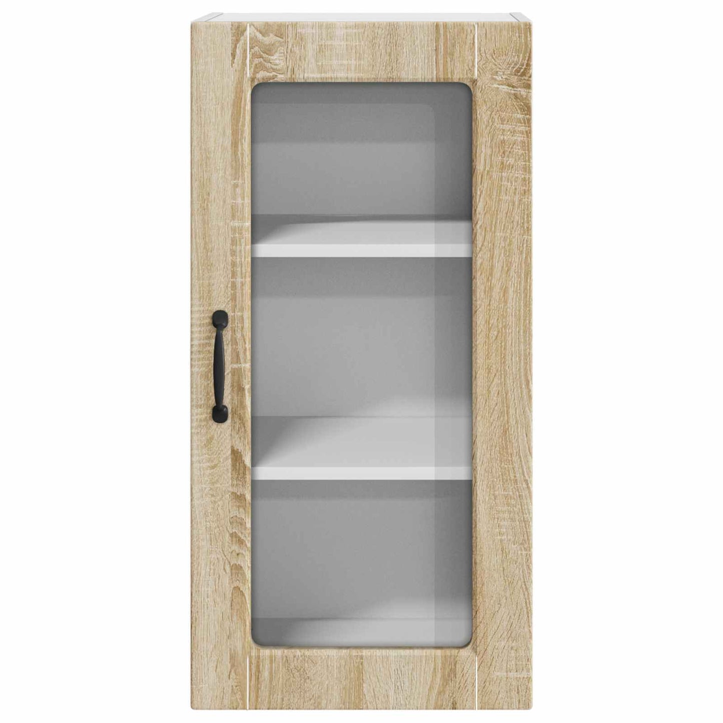 vidaXL Wall Glass Cabinet LUCCA Sonoma Oak 40 x 31 x 80 cm 6