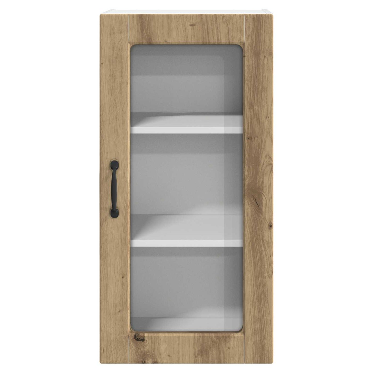 vidaXL Wall Glass Cabinet LUCCA Artisan Oak 40 x 31 x 80 cm 6