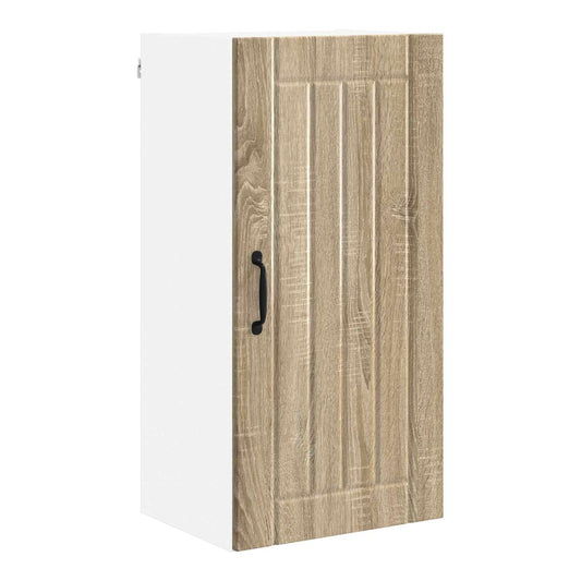Kitchen Wall Cabinet "Lucca" Engineered Wood Sonoma oak 1x wall cabinet (1 door) 40 cm wide 40 cm high–1x wall corner cabinet 57 cm wide 80 cm high 1x wall cabinet (1 door) 40 cm wide 80 cm high