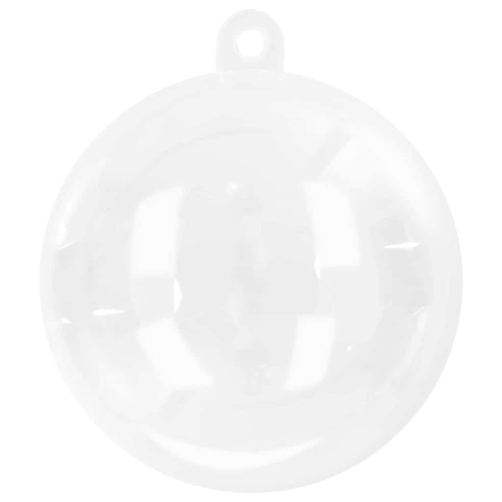 vidaXL Christmas Bauble Set 100 pcs Transparent Ø 10 cm Plastic 6