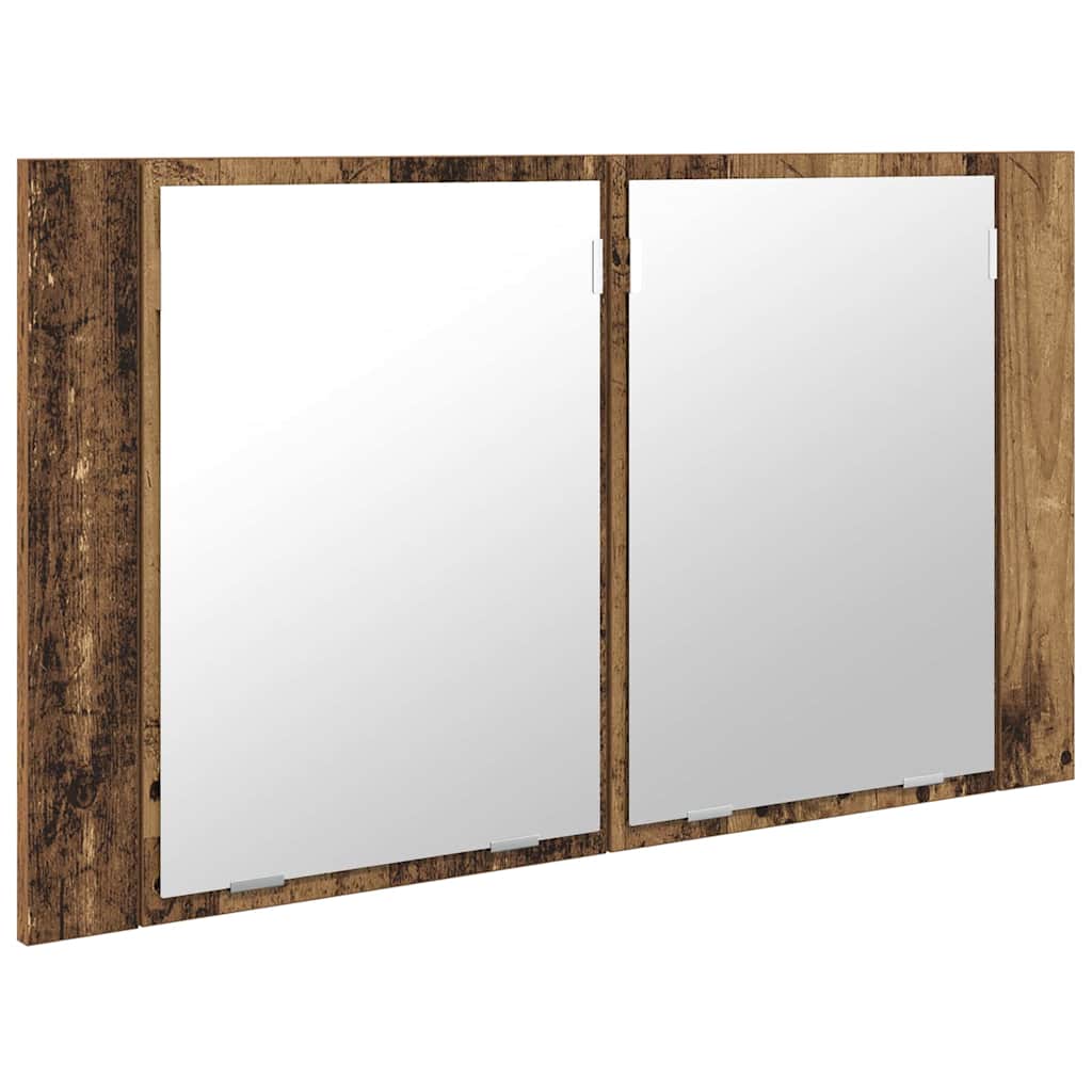 vidaXL Bathroom Mirror Cabinet Old Wood 80 x 12 x 45 cm 6