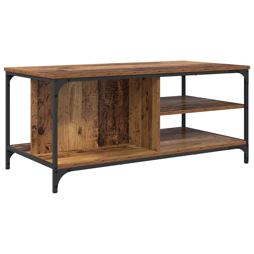 vidaXL Coffee Table Old Wood 100 x 50 x 45 cm Engineered Wood 6